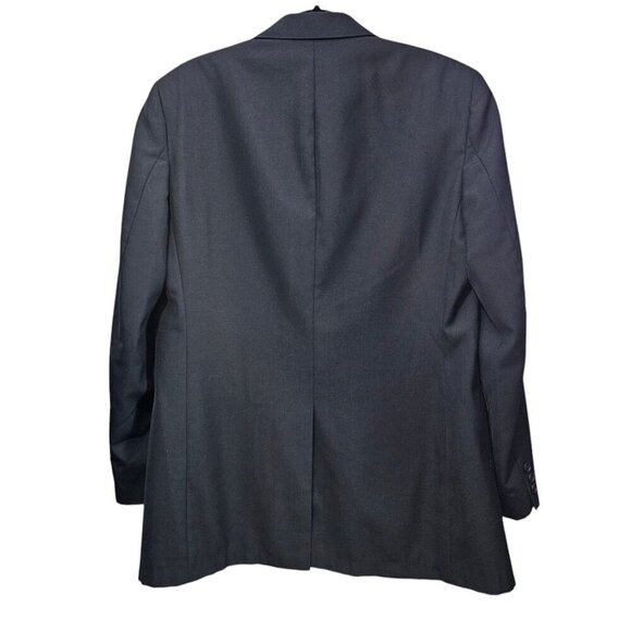 Austin Manor Tailored Single Breasted Notched Collar Midnight Navy Blazer Jacket - Picture 7 of 8